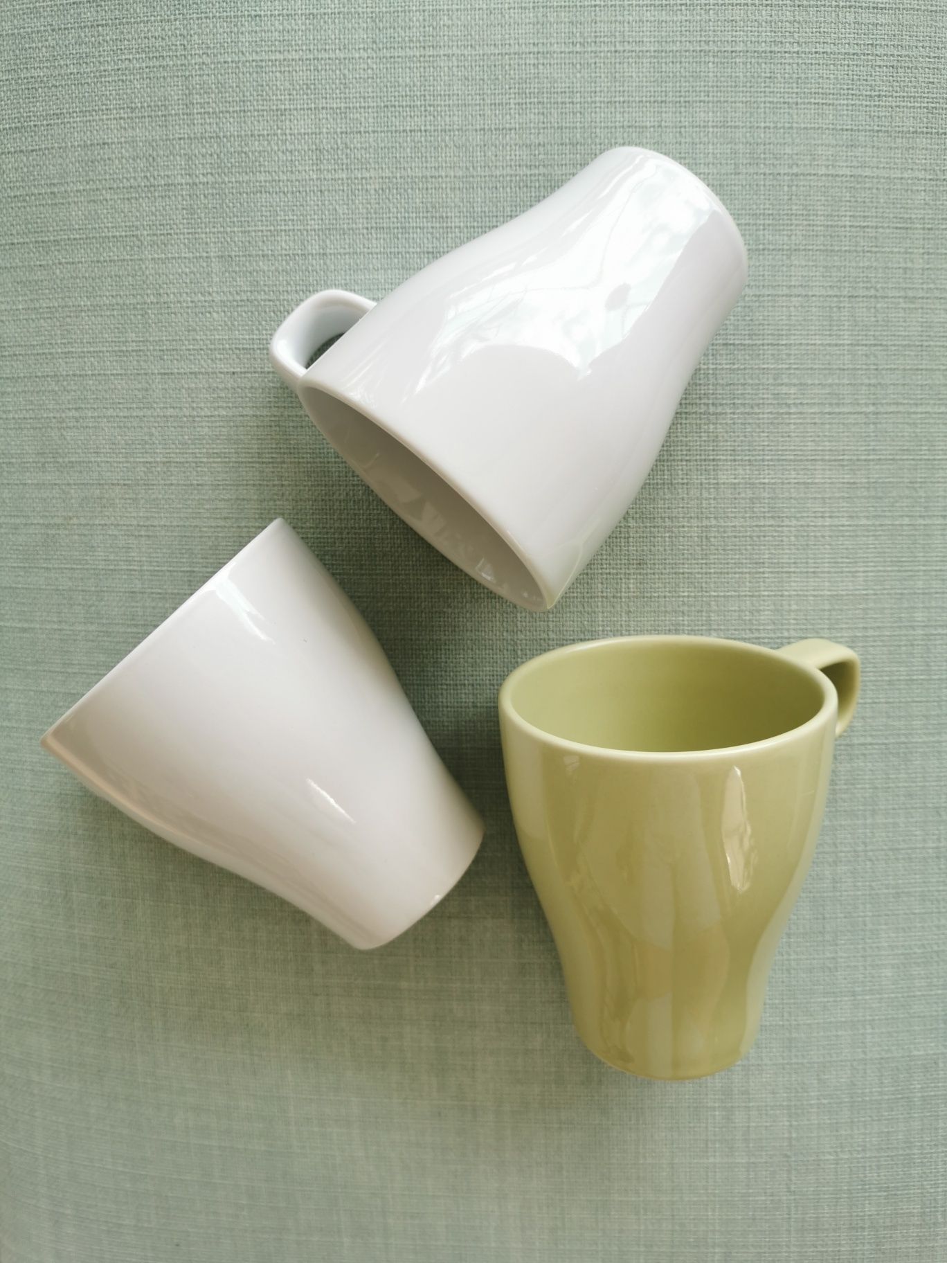 Kubek Ikea FÄRGRIK biały zielony 250 ml