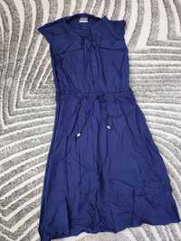 Granatowa sukienka na lato z kieszeniami r 40 L