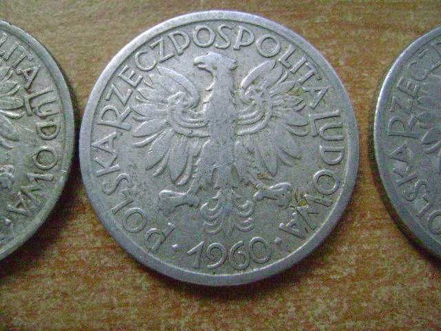 Starocie z PRL - Stare monety 2 zł = Zestaw 3 sztuki z PRL do wyboru