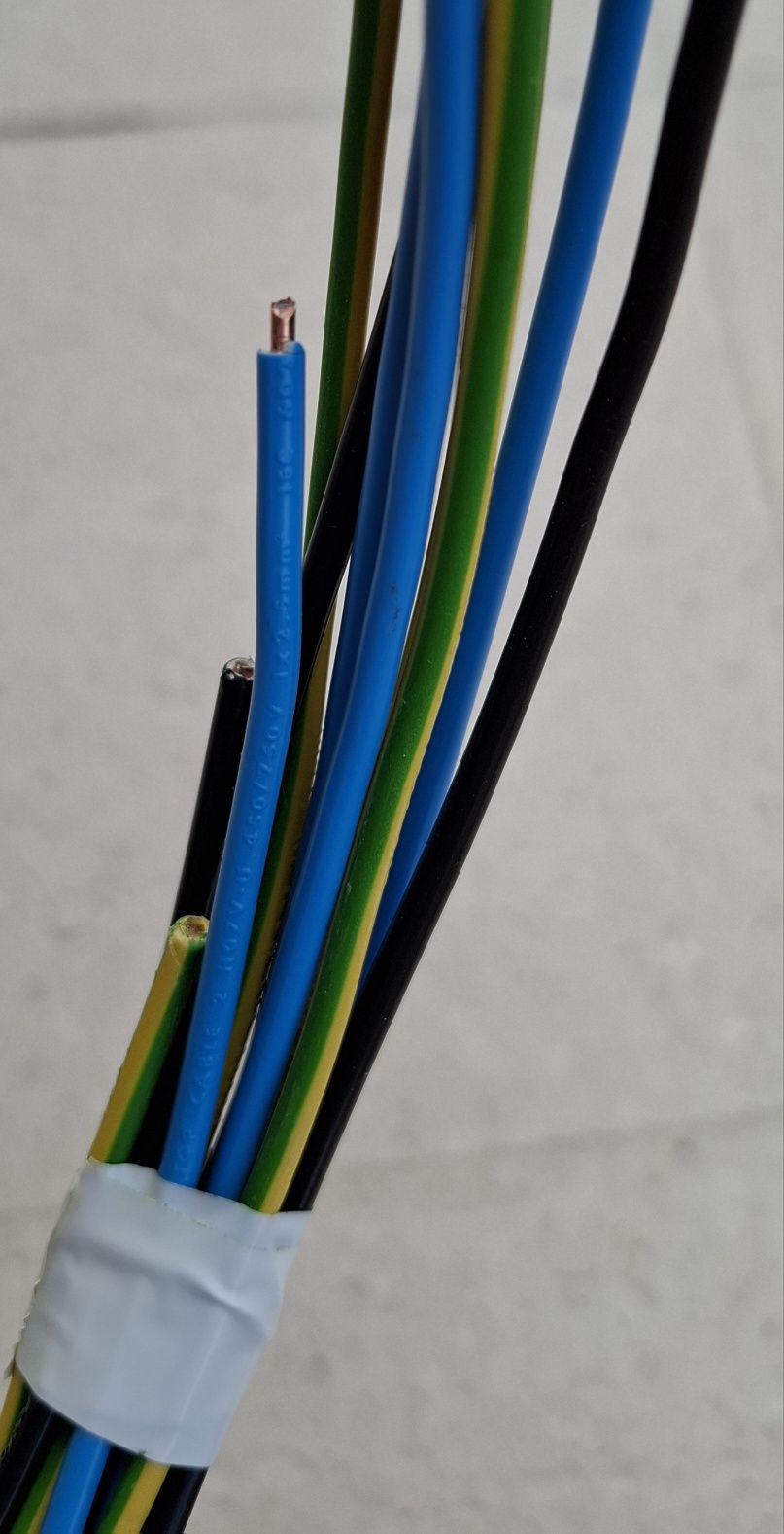 Fio eléctrico de cobre 2,5mm
