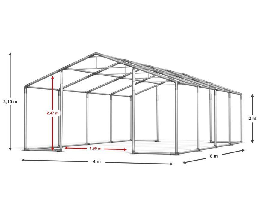 Namiot imprezowy wiata całoroczny altana 4x8x2m wysyłka Gratis I 560 W