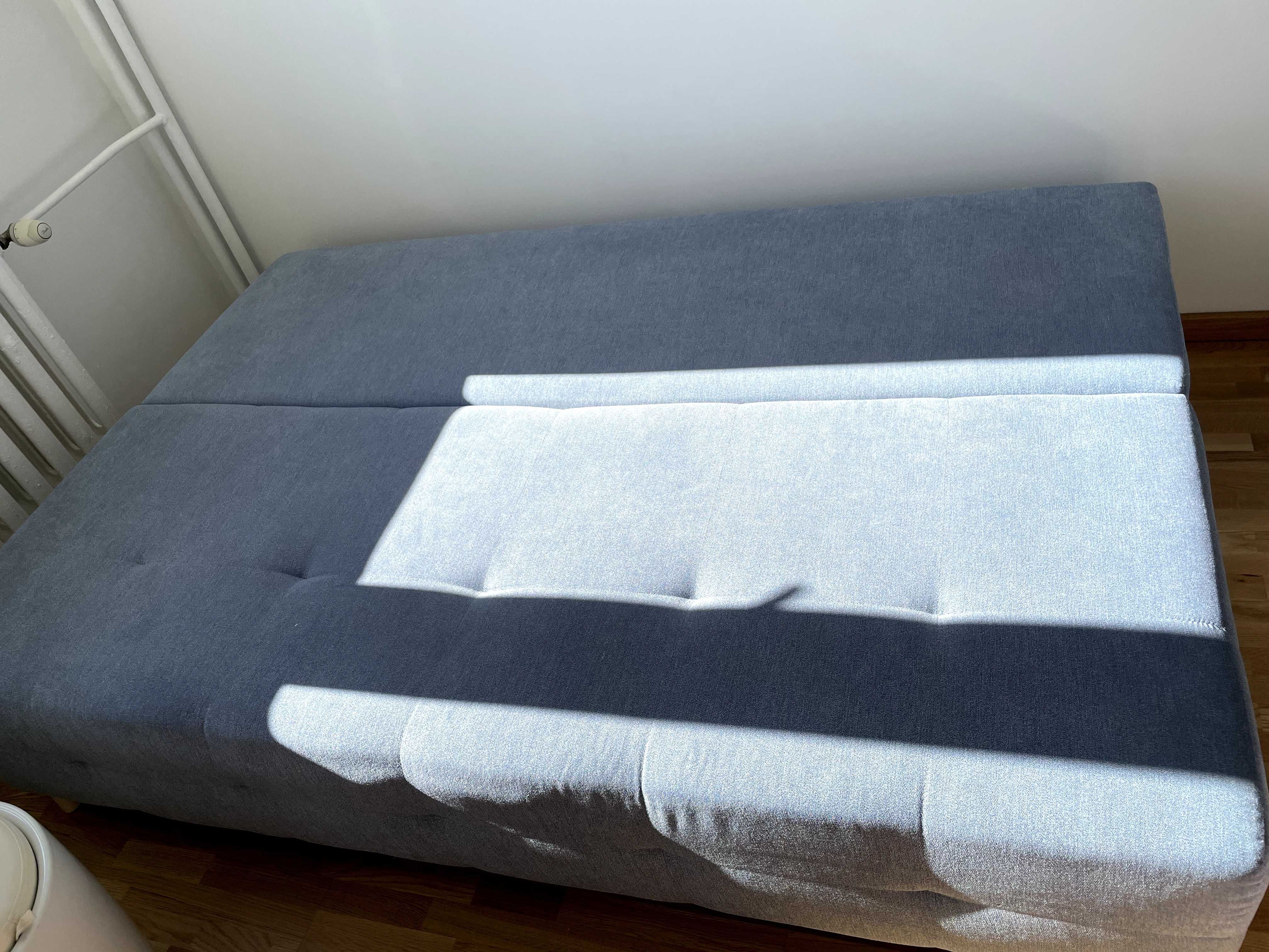 Sofa rozkładana szaroniebieska