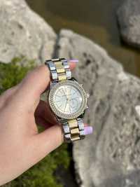 Часы женские Mk Michael Kors годинник срібний / золотий з камінцями