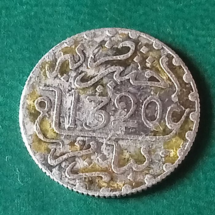 diram moeda marrocos ano 1320 prata