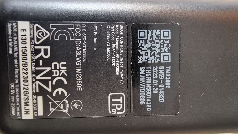 Comando Samsung Original - Funciona sem pilhas