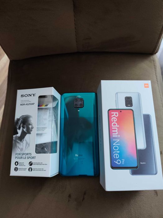 Redmi Note 9 pro Tropical Greem -Słuchawki Sony