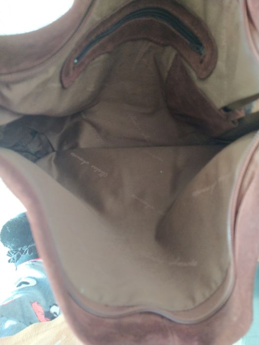 Mala castanha em pele, estilo boho