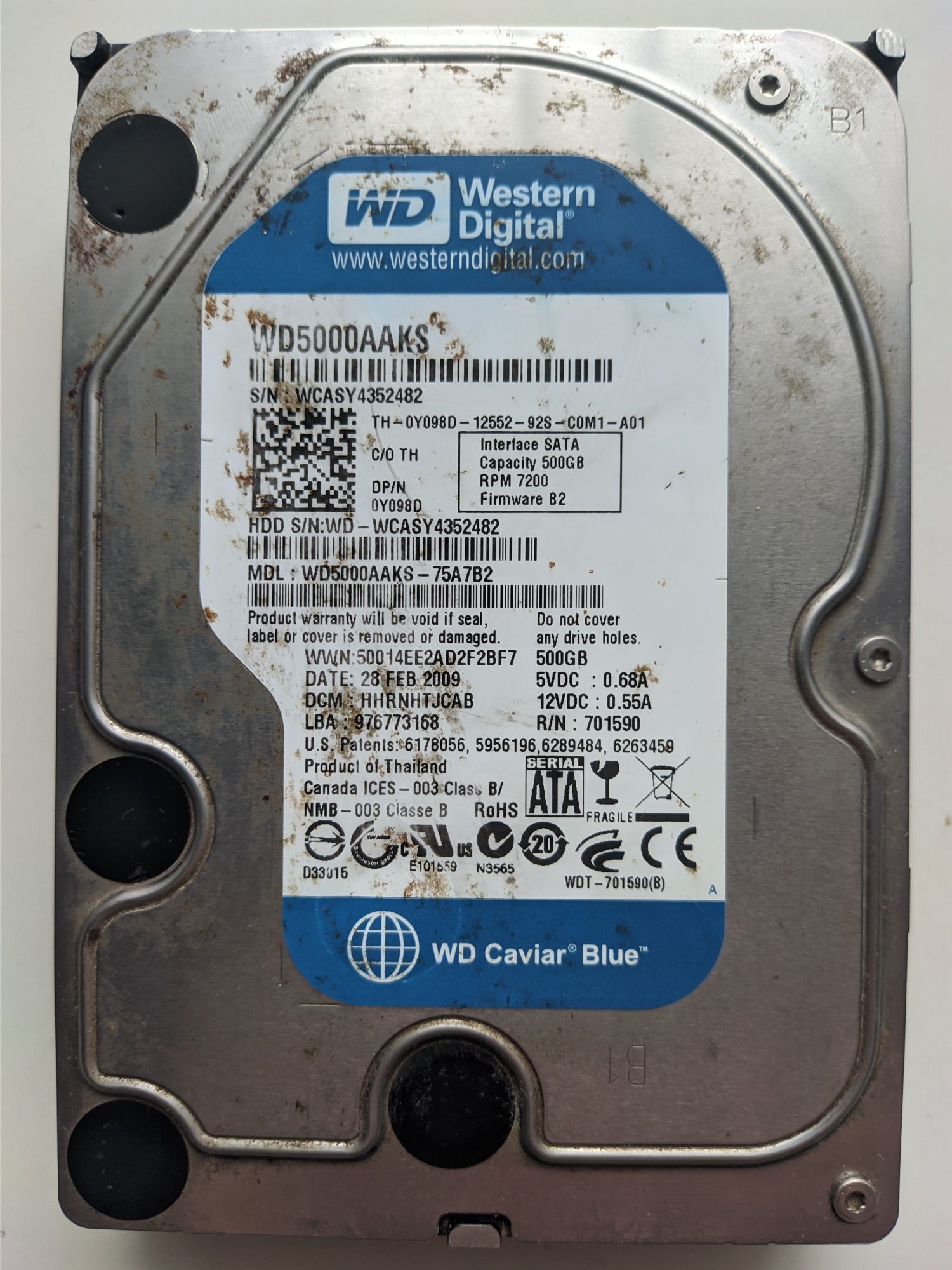 HDD 3.5"Western Digital 500 Gb та 320 ГБ