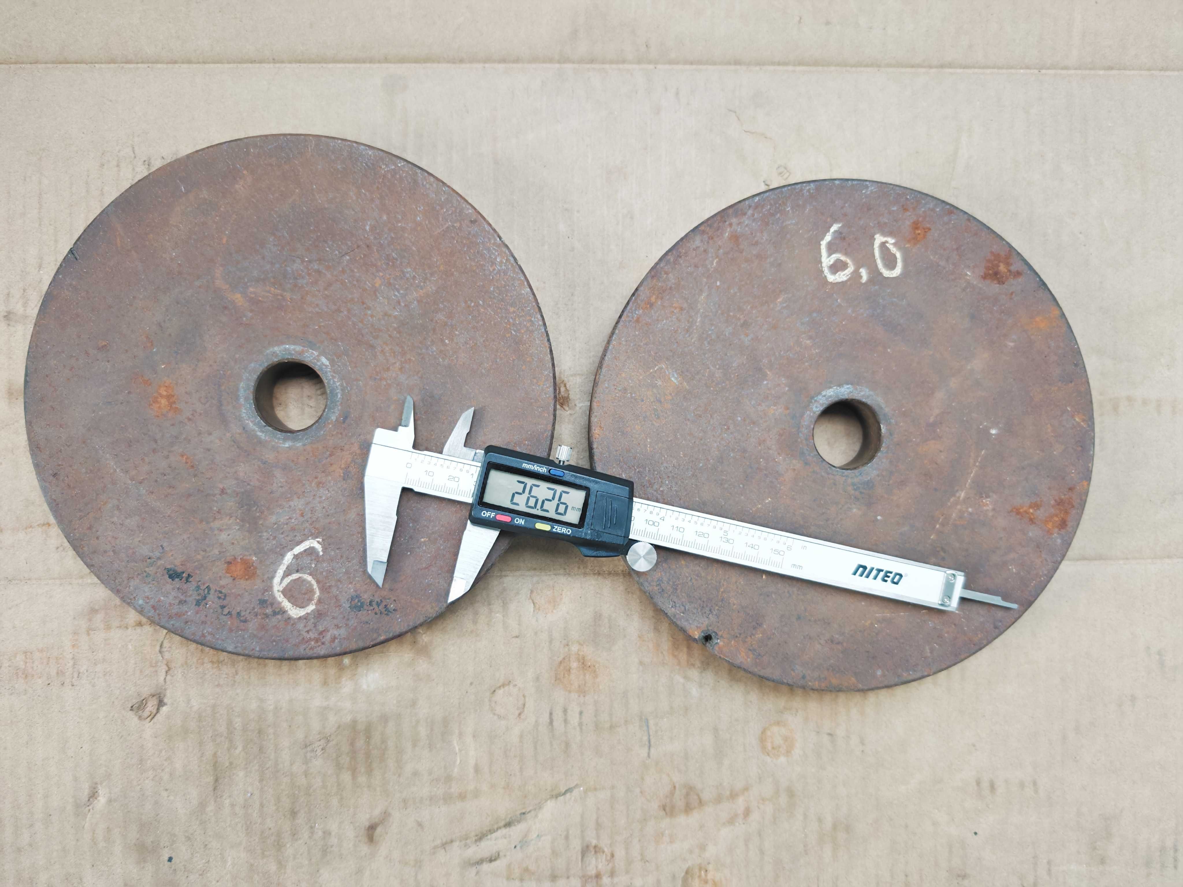 Obciążenia, talerze, krążki metalowe 2x6kg