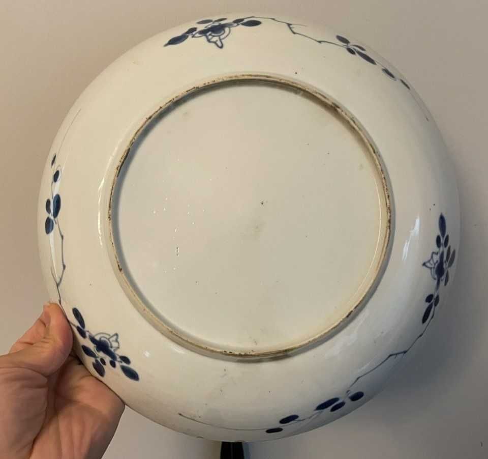 Grande e raro parto em porcelana da China Azul e branco Séc. XVIII