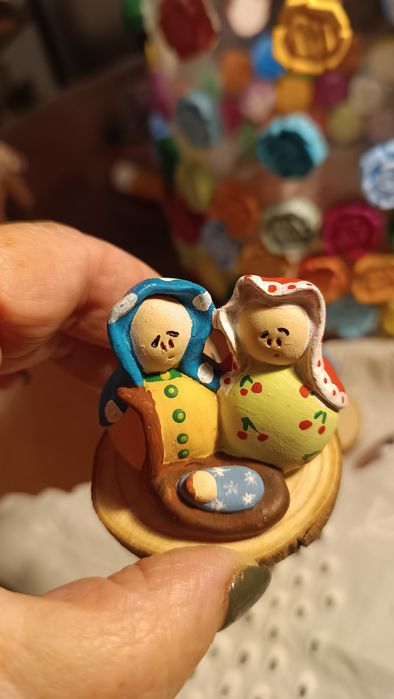 Presépios miniatura pintados à mão