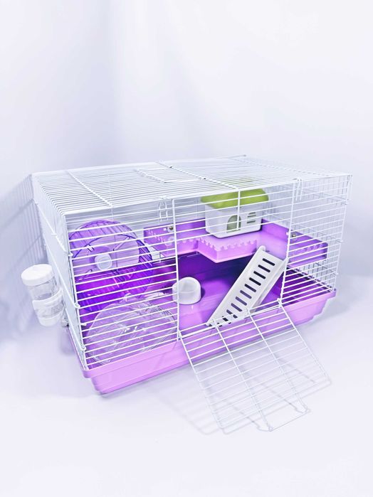 Просторная Клетка для хомяка G05, 46,5×29×29 см с красивой купалкой