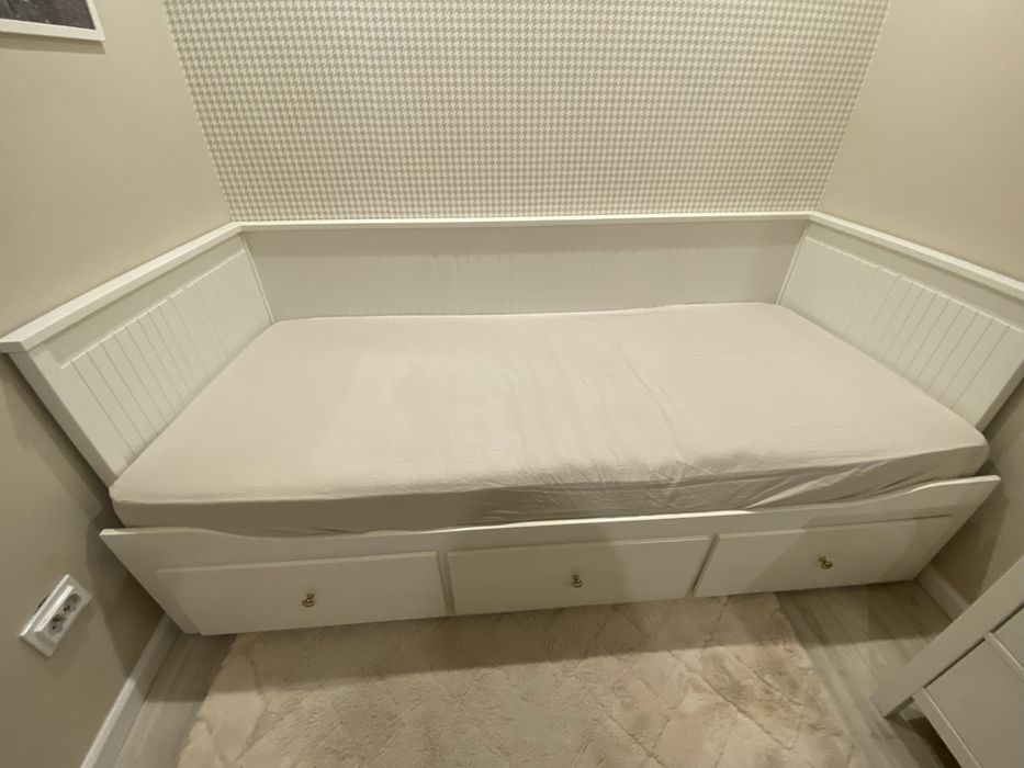 Łóżko hemnes ikea z materacem 90z200