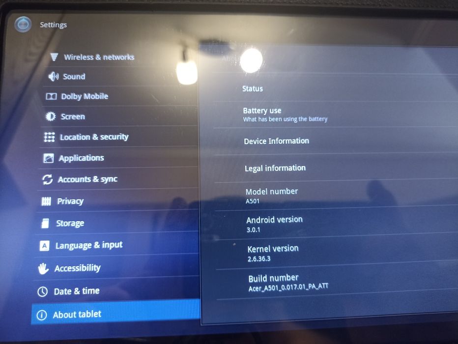 Acer iconia tab a 500