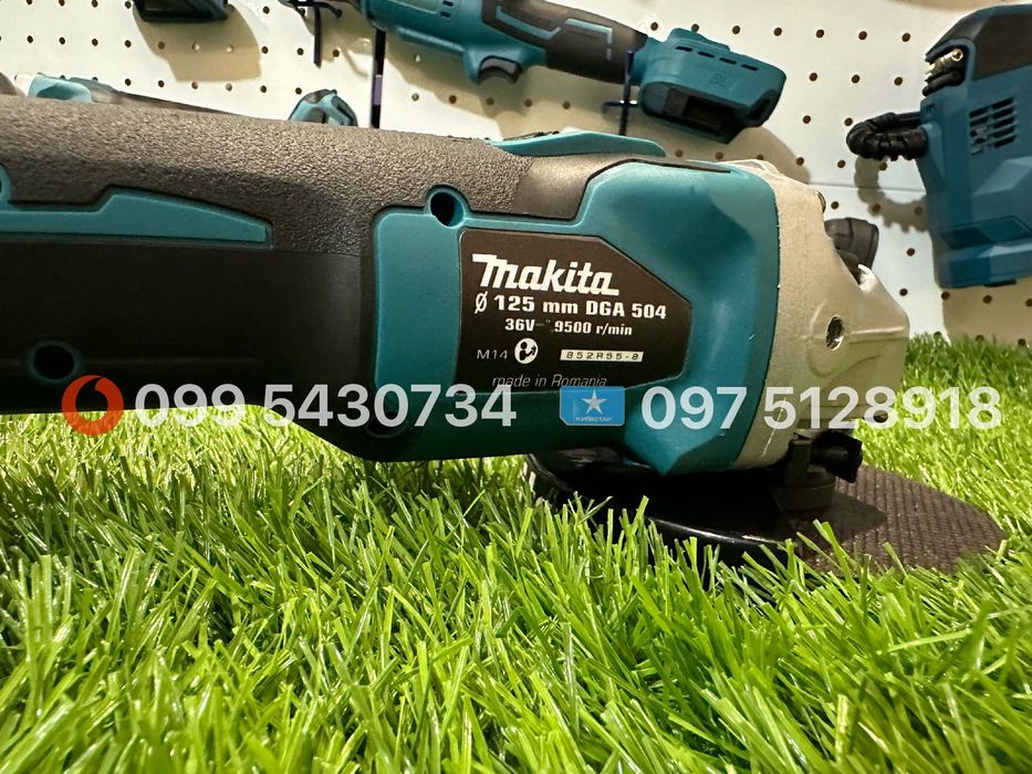 Болгарка аккумуляторна Makita DGA504 диск 125 мм КШМ 9500об/хв без АКБ