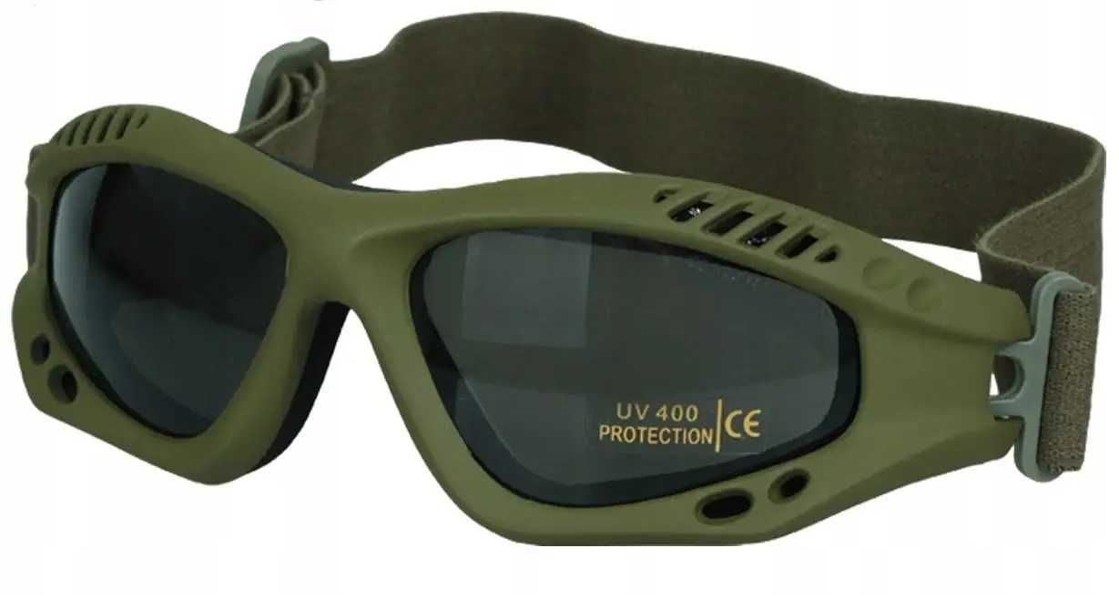 Окуляри тактичні Mil-Tec COMMANDO Brille AIR PRO Smoke SCHWARZ/OLIVE