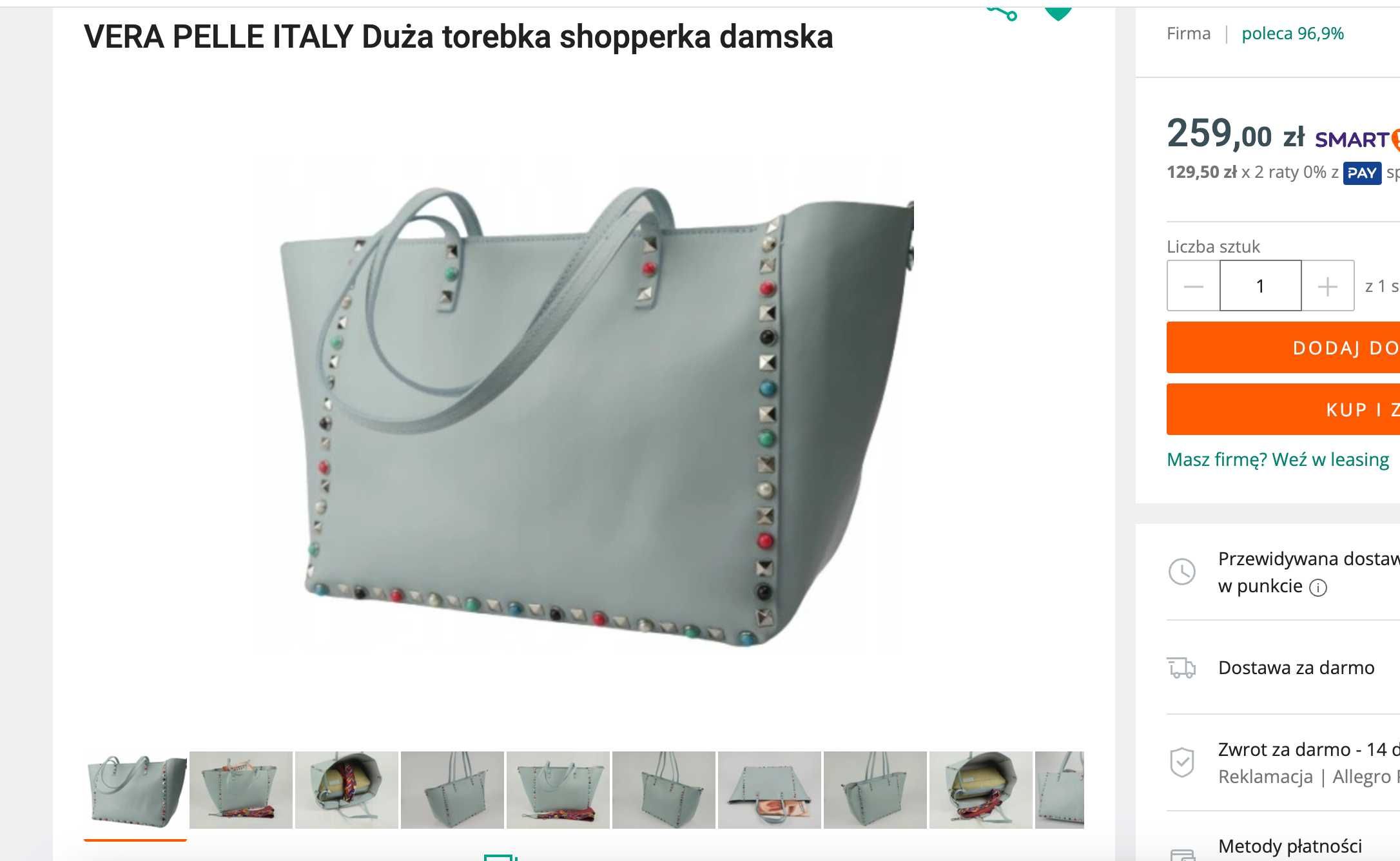 LAURA BIAGGI torebka z kosmetyczką A4
