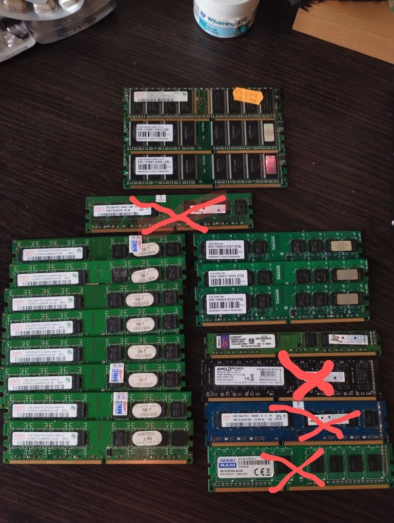 Продам оперативную память ddr, ddr2, ddr3,ddr4