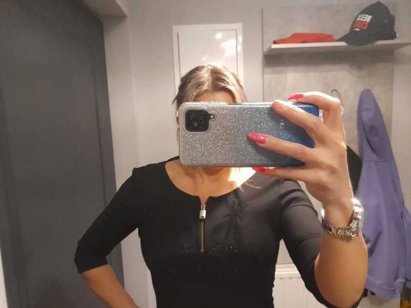 Patrizia Pepe sukienka czarna cyrkonie suwak S