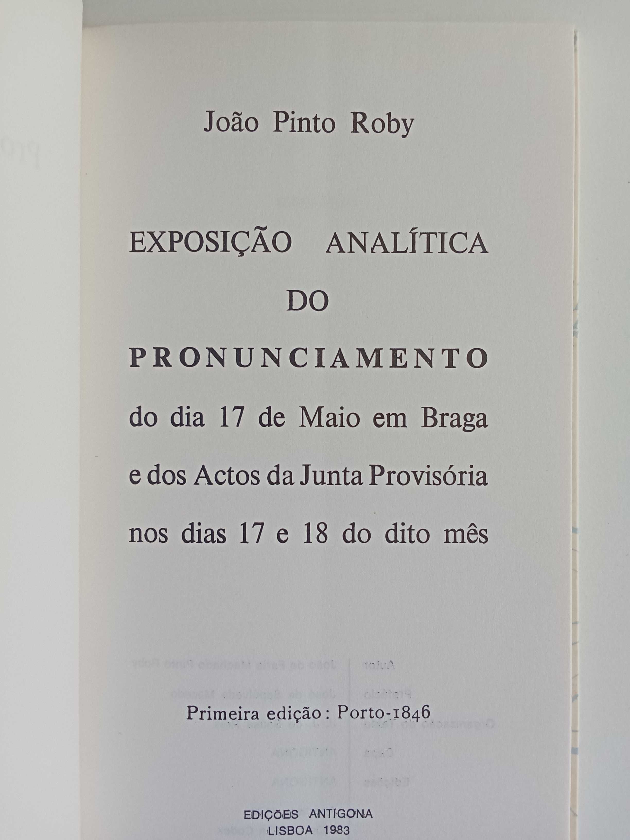 Exposição analítica do pronunciamento do dia 17 de Maio em Braga