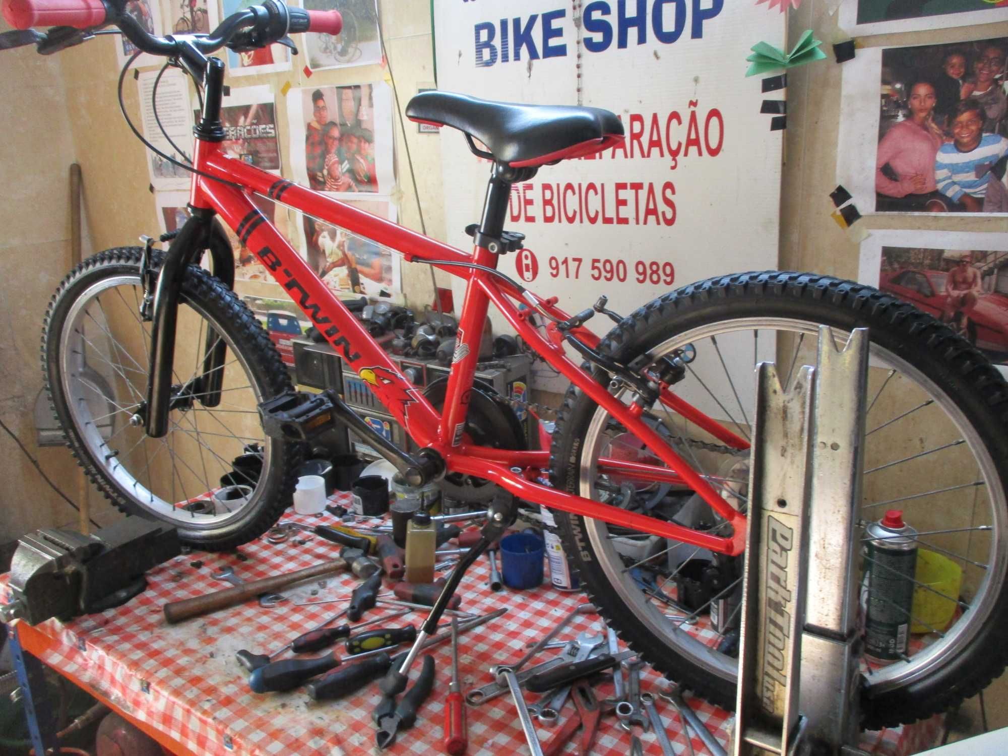 Bicicleta B’Twin Criança Roda 20 Vermelha 5 velocidades