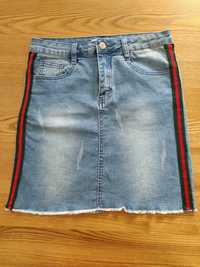 Spódnica dżinsowa S spódniczka krótka mini jeansowa