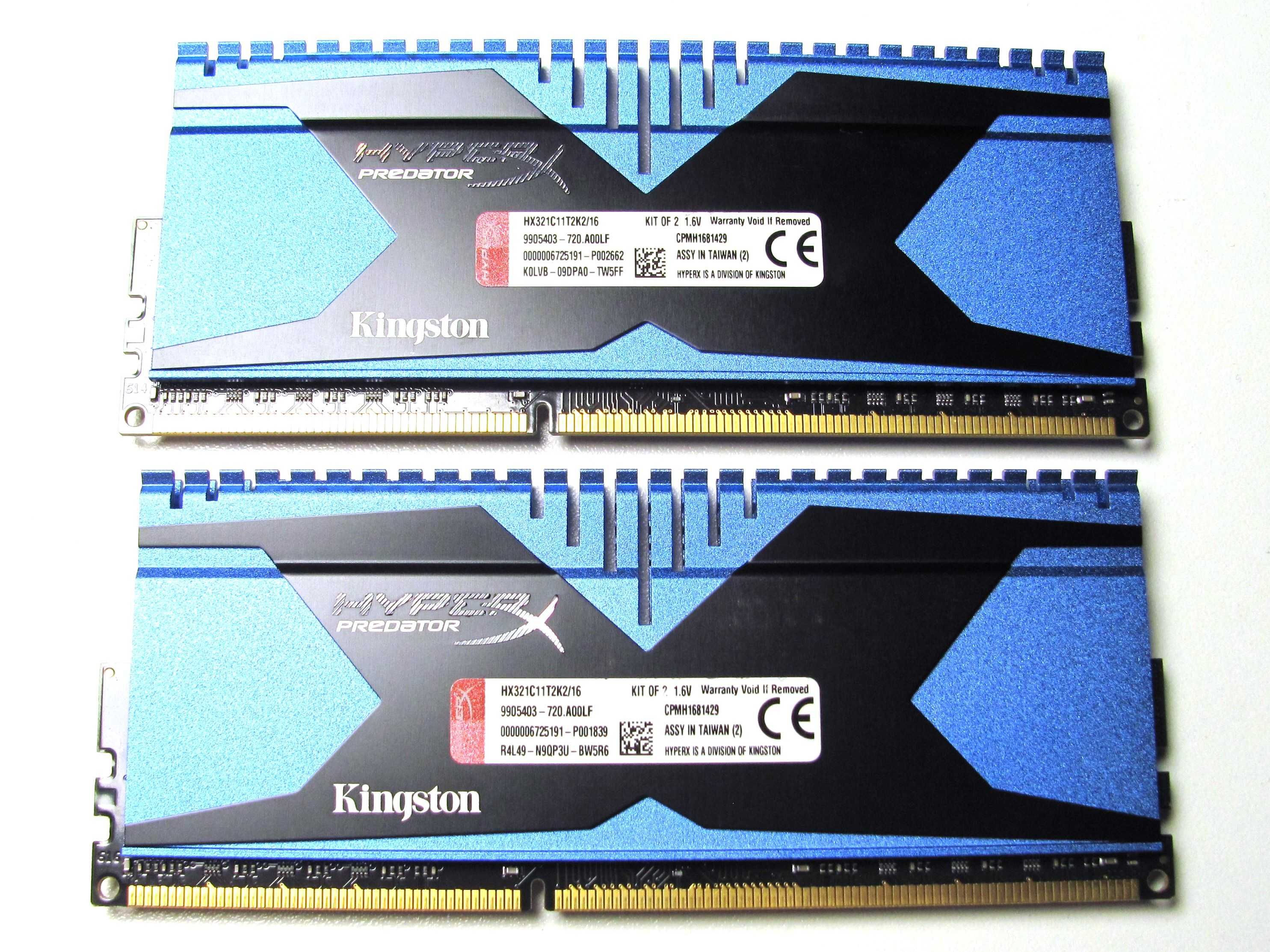 Оперативна пам'ять Kingston HyperX Predator DDR3 16 GB, 8 ГБ, 32 ГБ