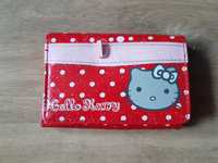 Vintage czerwony lakierowany portfel z brokatem Hello Kitty Sanrio