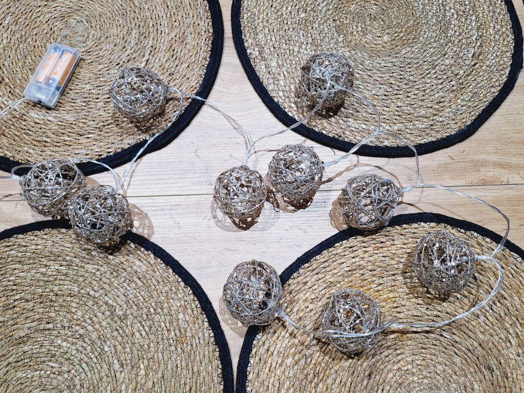 COTTON BALLS łańcuch świetlny girlanda światełka kule na baterie