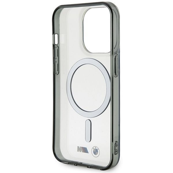 Etui BMW Silver Ring MagSafe dla iPhone 14 Pro Max 6.7"