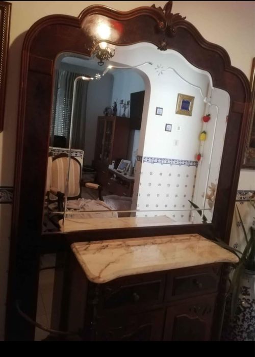 Dou movel de entrada com espelho