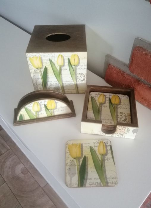 Podkładki,chustecznik,serwetnik-prezent Dzień Mamy,urodziny,imieniny