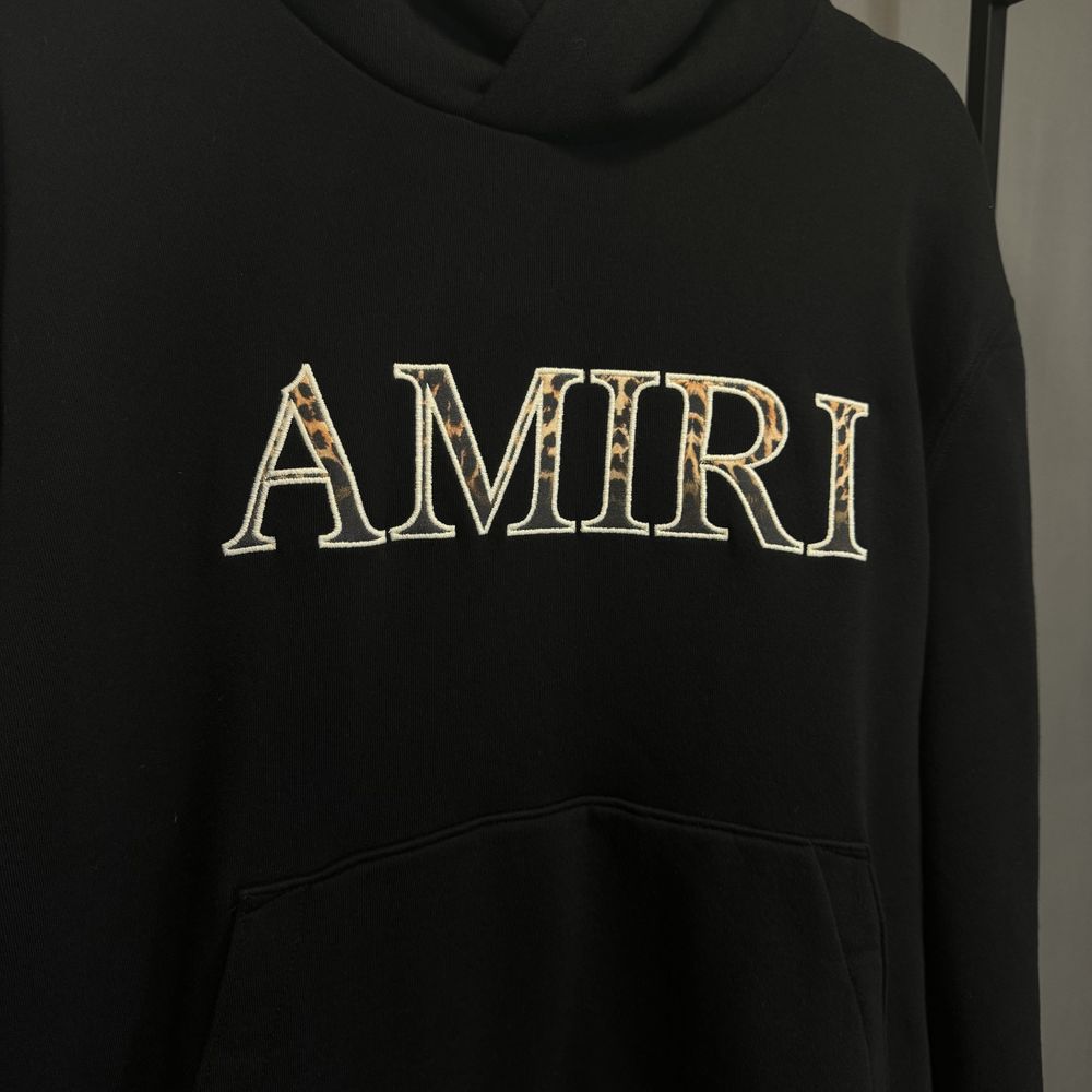 Amiri Leopard Logo hoodie