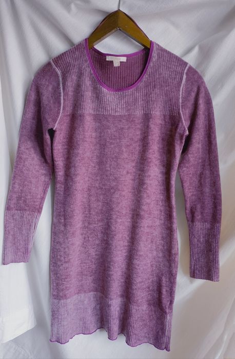 Esprit ciepła sukienka wełna dzianina tie-dye