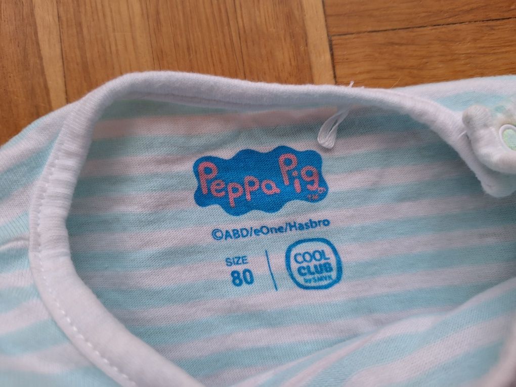 2 rampersy piżamki niemowlece 80 świnka peppa pig