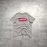 MĘSKA Koszulka Szara Levis Duże Logo PREMIUM Bawełna Elegancka