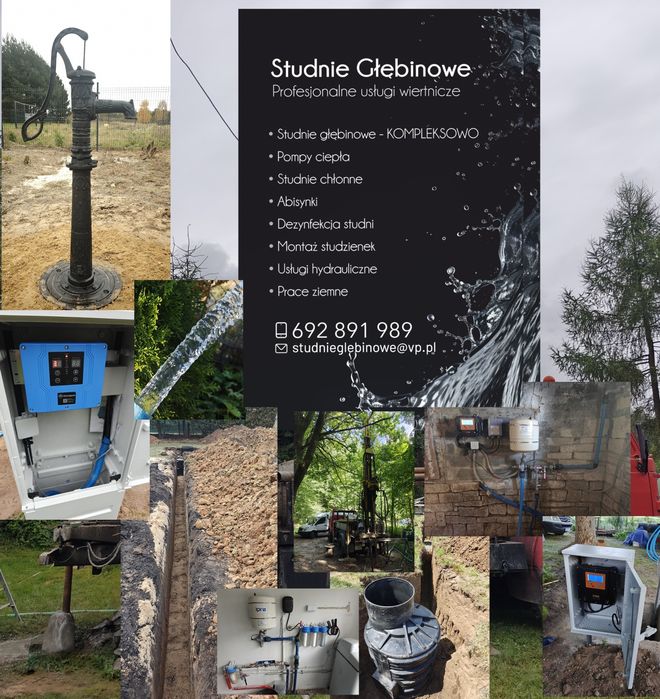 Studnie głębinowe, wiercenie studni, pompy ciepła