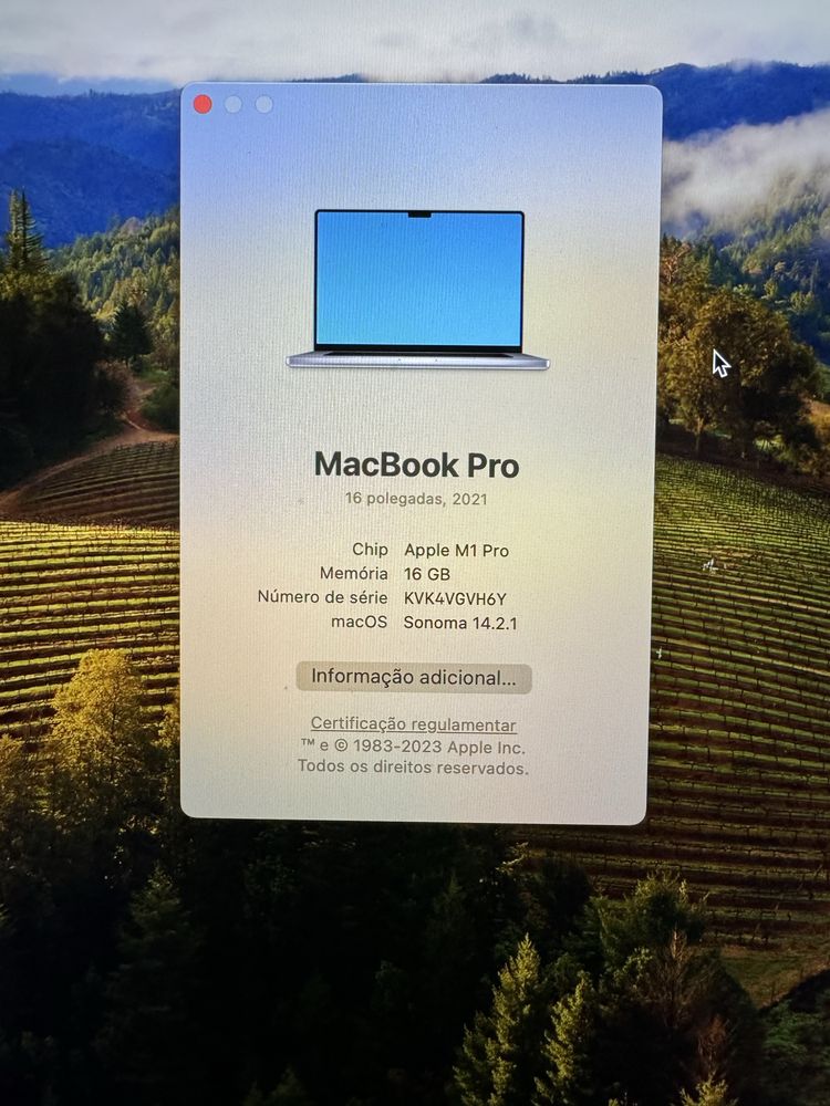 AppleMacBook Pro M1 Pro 16GB RAM 1TB SSD 16.2"