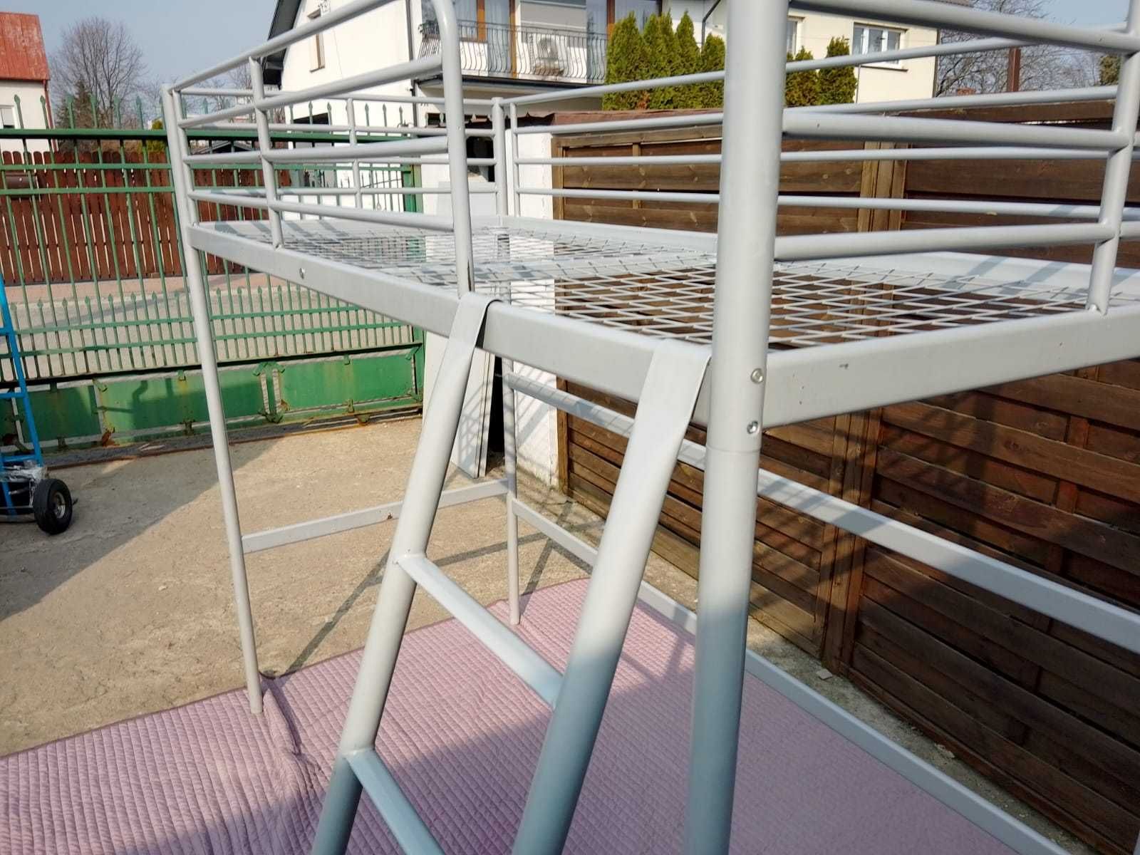 Metalowe łóżko IKEA Svarta antresola wysokie