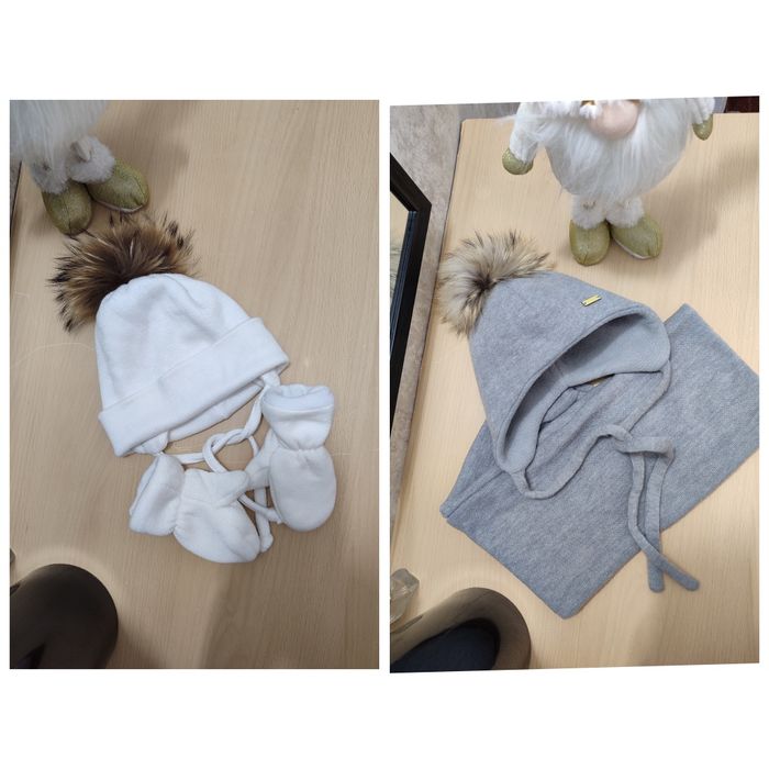Набір шапка дитяча зимова рукавички шарф 1-1,5 роки