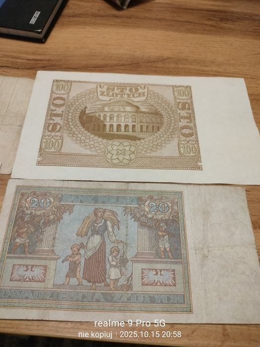 Zestaw banknotów polsich