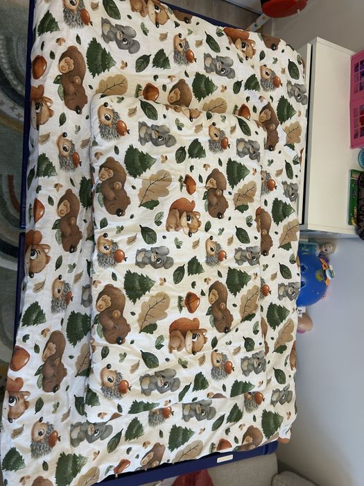 Kołdra i niska poduszka pościel do żlobka / przedszkola do domu