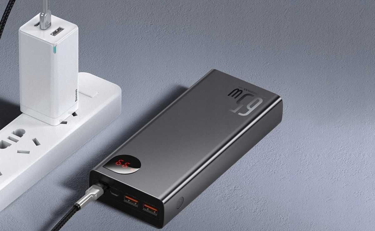 Baseus Powerbank 20000MAH 2X USB 1X USB-C PD QC 3.0 65W metalowy.