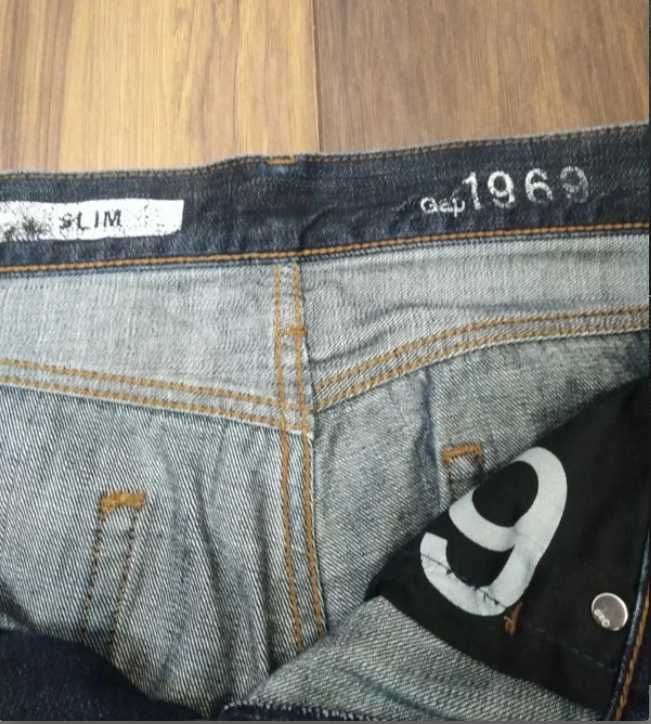 Spodnie jeansowe GAP Slim 34/30 męskie