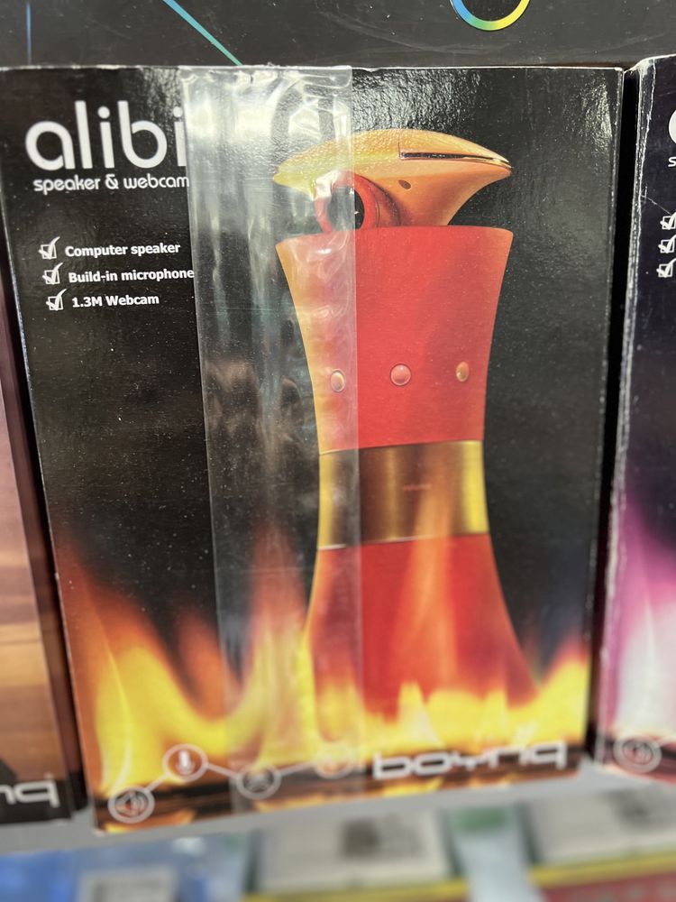 Веб-камера BOYNQ ALIBI c колонками и микроф., orange 1.3Mpix