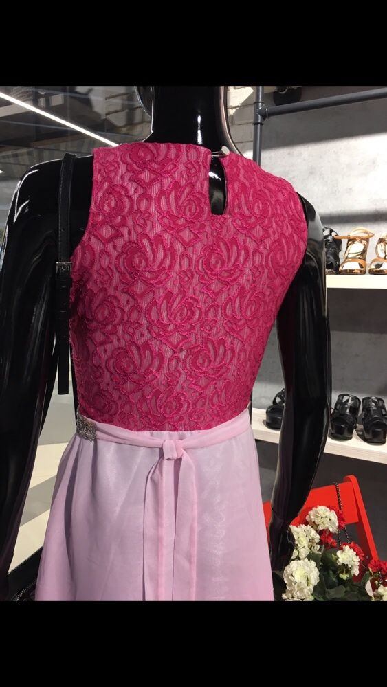Выпускное нарядное платье розовое с, м