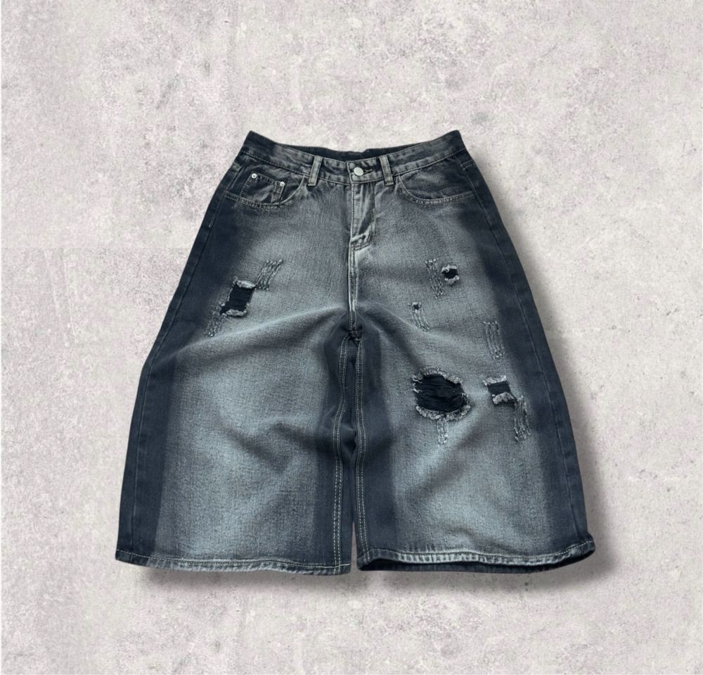 Bershka baggy opium jeans shorts oversized широкі опіум шорти jaded