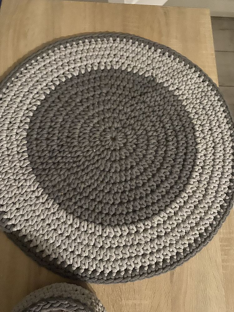Obrus i koszyczek ze sznurka hand made