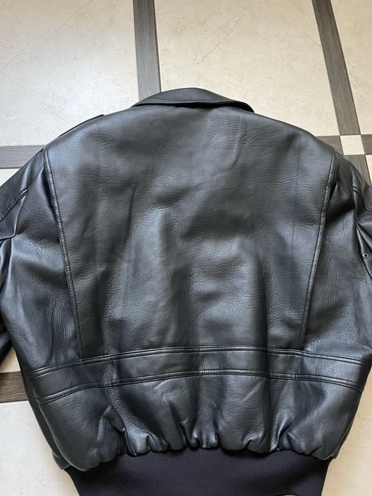 Вінтажна шкіряна куртка пілот авіатор (бомбер) оверсайз фіт. u.s force