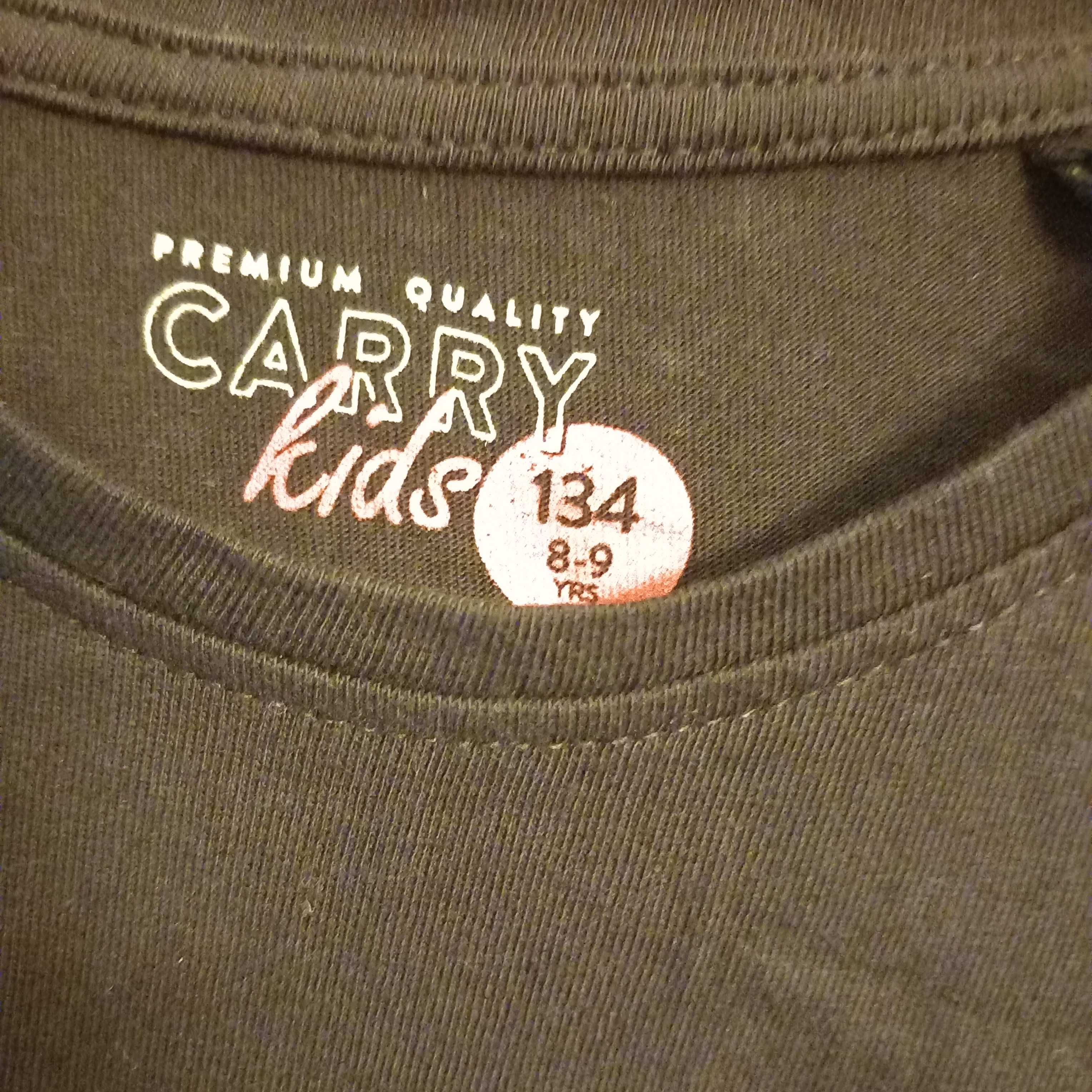Czarna bluzka dziewczynka cekiny zmiana napisu CARRY kids 134
